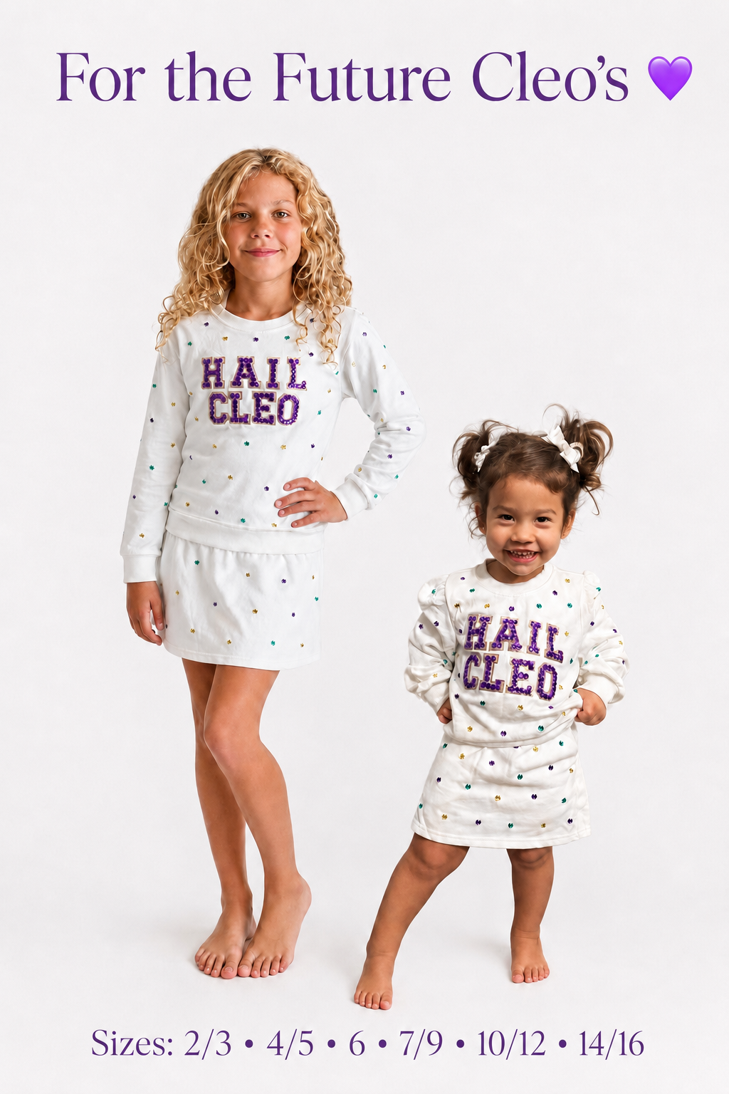 Little Cleo “Hail Cleo” Set – White